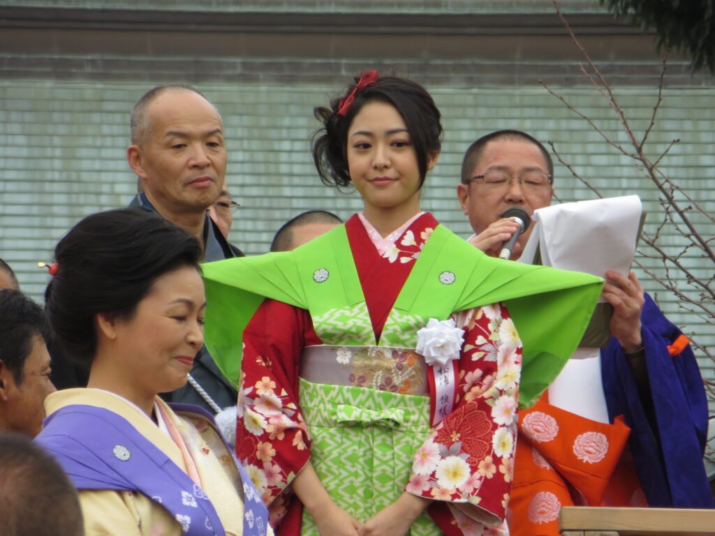 2014年、成田山節分祭にて