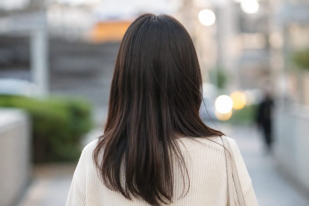 日本人女性の後ろ姿