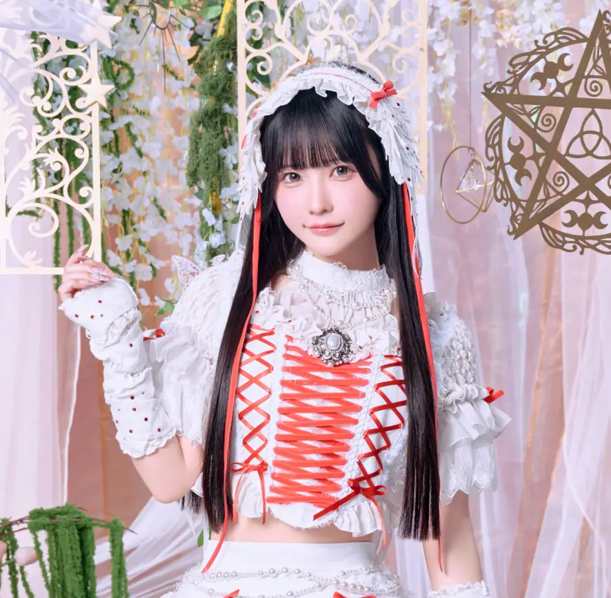 【逃げ水あむcollaboration】透かし編みアンサンブルニット
